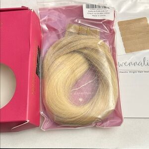 Wennalife virgin human hair  tape in Blonde Hair Extensions 14” new in box